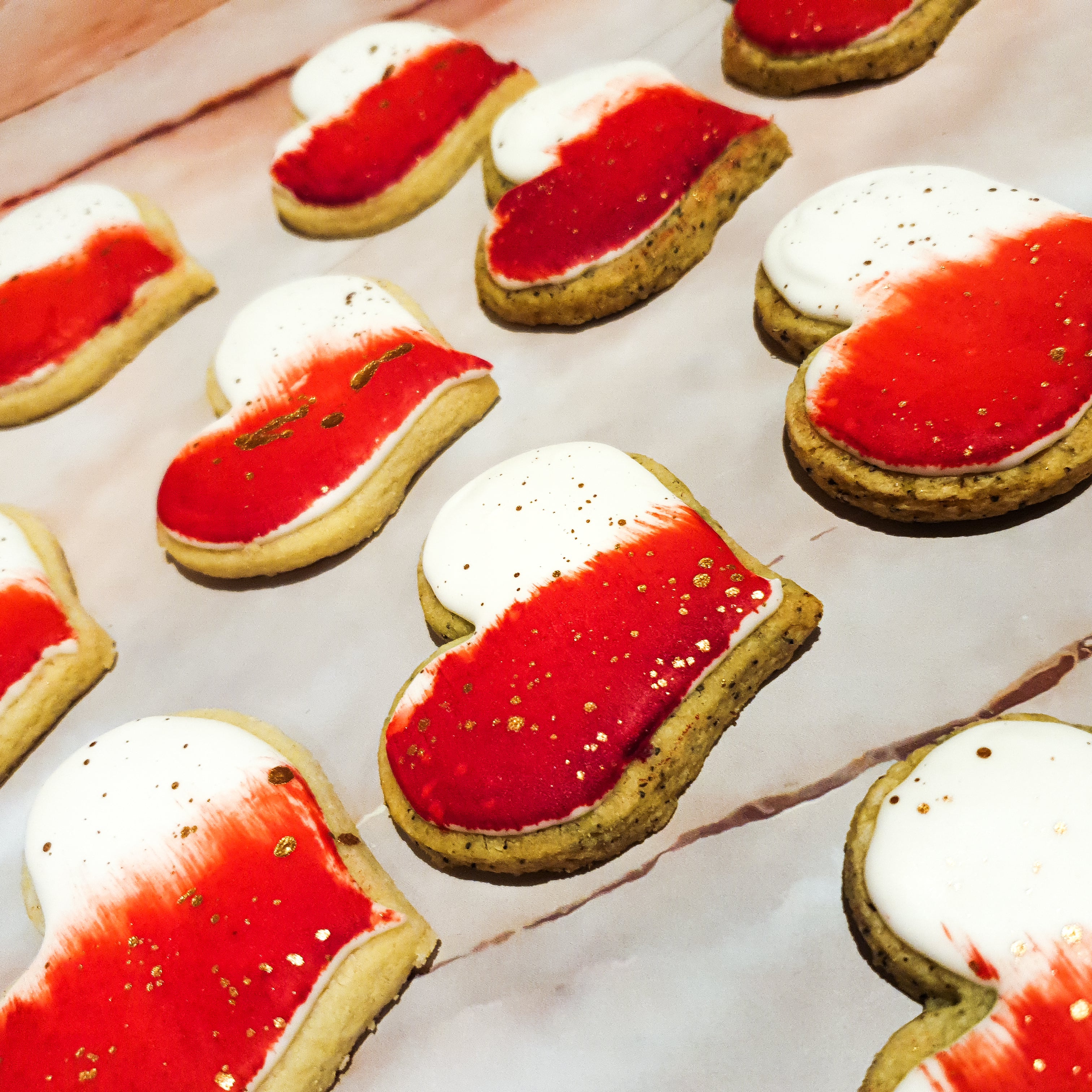 Heart Hand Iced Biscuits