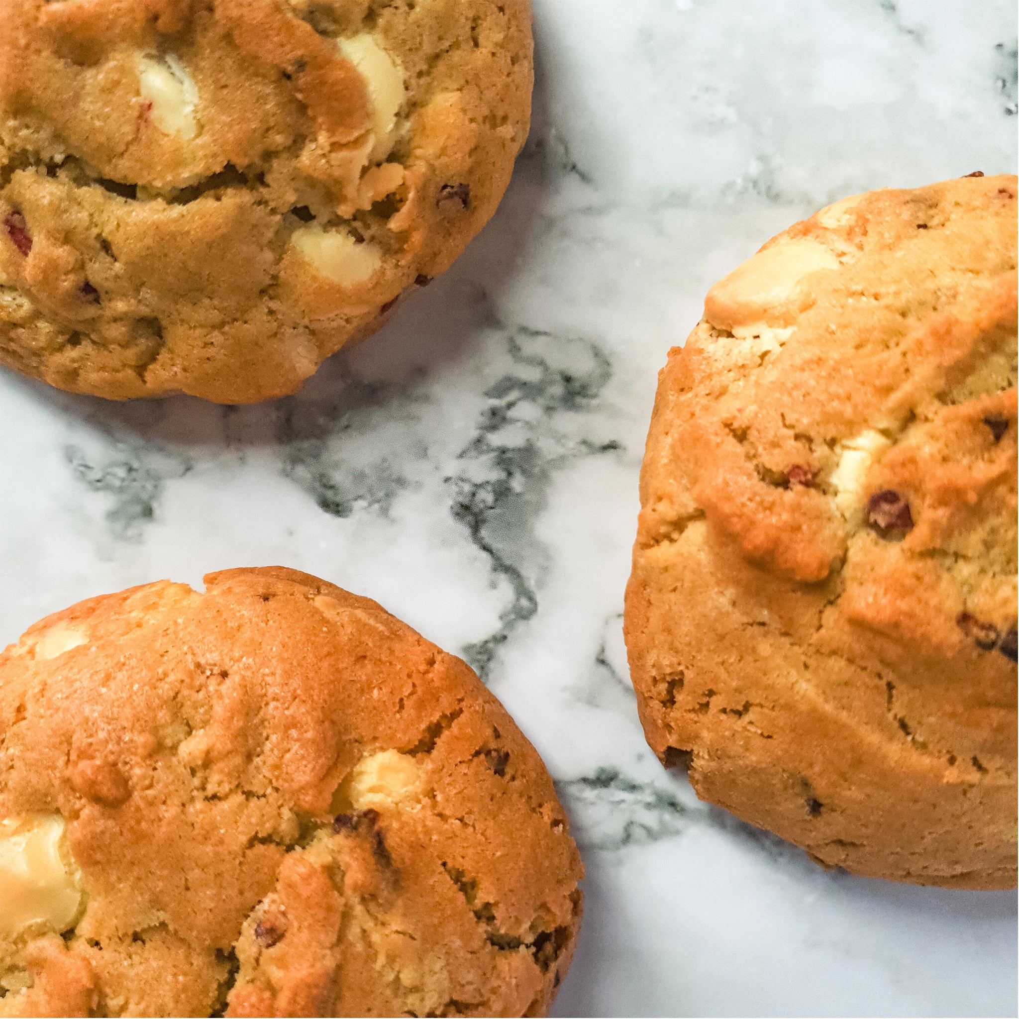 WHITE CHOCOLATE RASPBERRY COOKIES